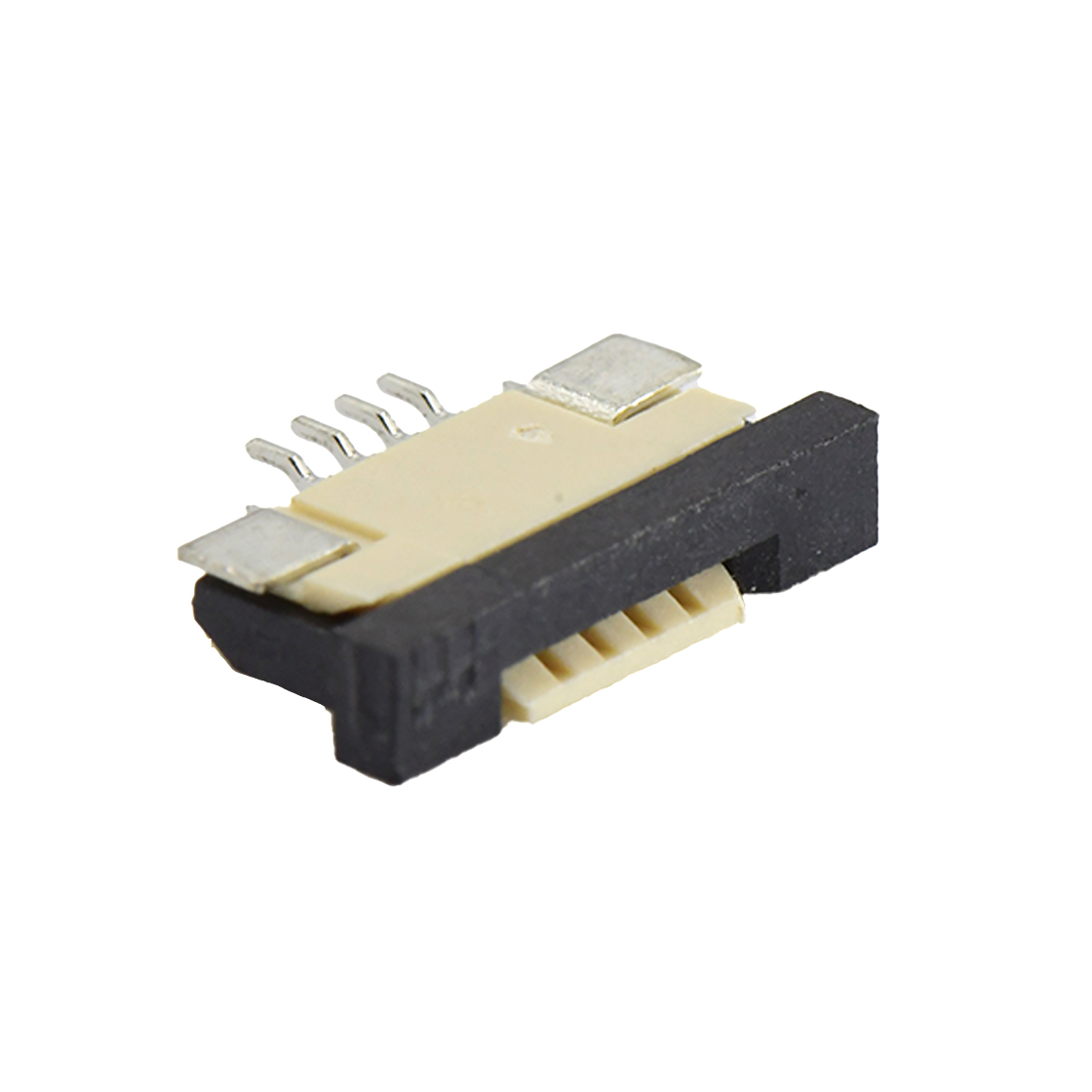 FPC1.0Pitch-H2.5卧贴上接触抽屉式 4pin 本色 镀亮锡